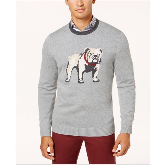 Club Room Other - Club Room bulldog intarsa sweater men’s L cotton